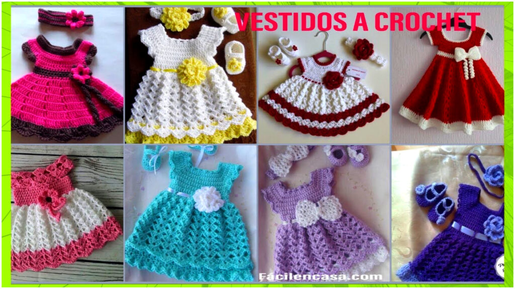 Como tejer un vestido para bebe a ganchillo-tutorial gratis!!! - CURSOS  GRATUITOS
