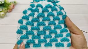 Punto cuadros en relieve para sueteres