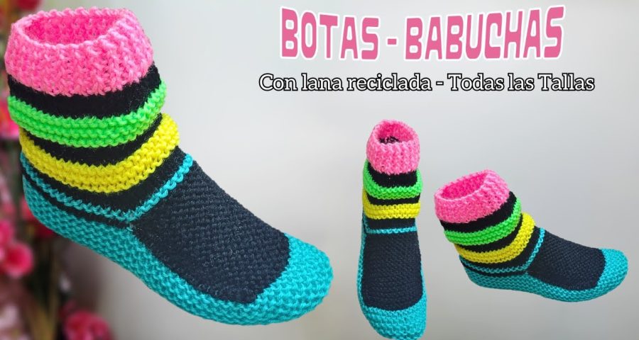 Aprende a tejer botas o botin a palillos