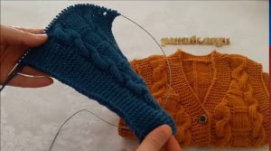 Chaleco de bebe fácil trenzado