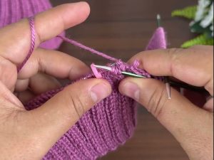 Medias tejidas de dama a dos agujas