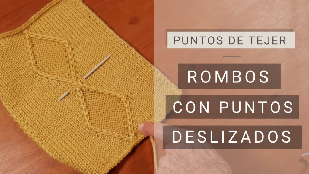 Punto rombo deslizado a palillos